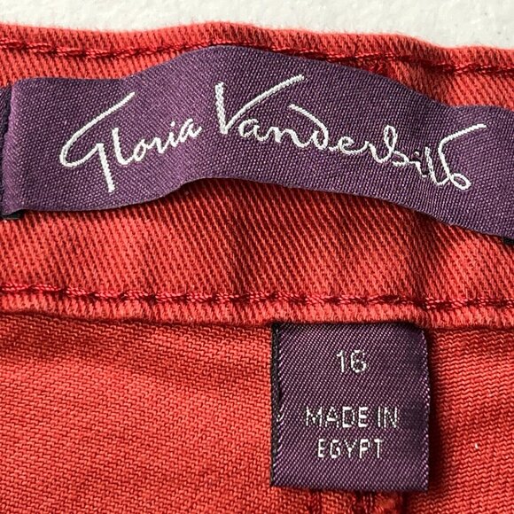 New Gloria Vanderbilt Amanda Jeans Womens 16 Autumn Blaze Stretch Denim Original - Picture 5 of 11